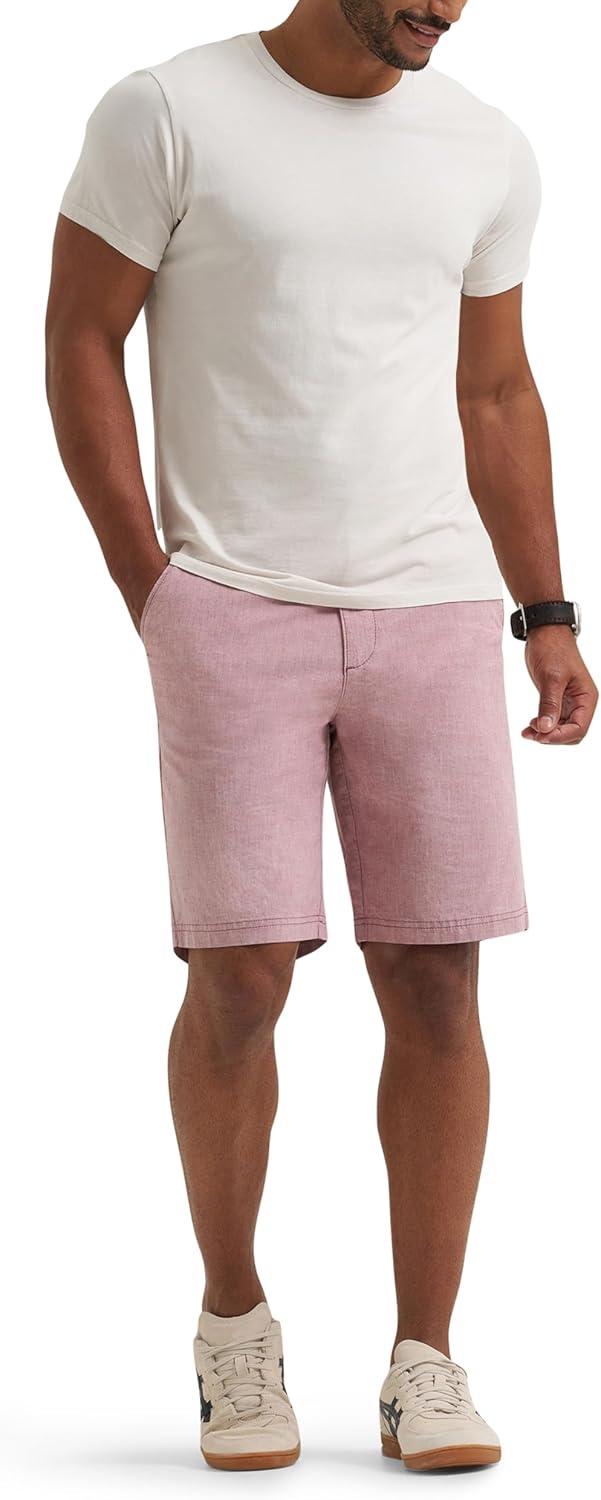 imageLee Mens Extreme Motion Flat Front Short Punch Chambray 36