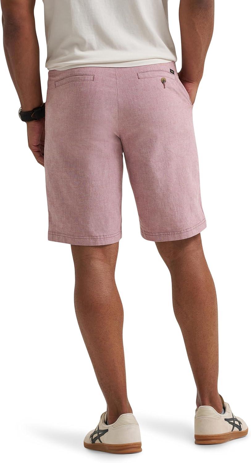 imageLee Mens Extreme Motion Flat Front Short Punch Chambray 36