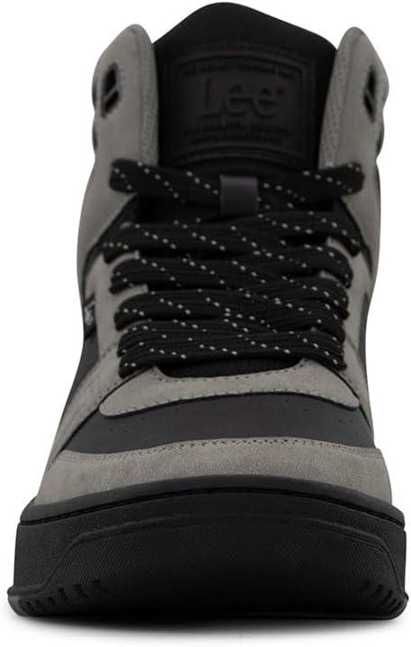 imageLee Mens Fast Lane Mid Retro Court Fashion SneakerBlackDark Grey