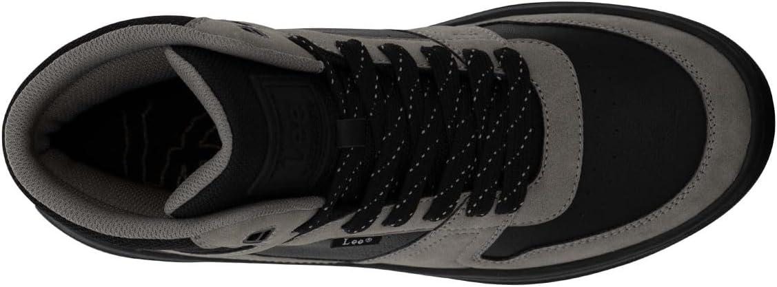 imageLee Mens Fast Lane Mid Retro Court Fashion SneakerBlackDark Grey