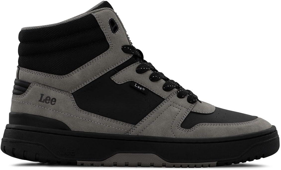 imageLee Mens Fast Lane Mid Retro Court Fashion SneakerBlackDark Grey