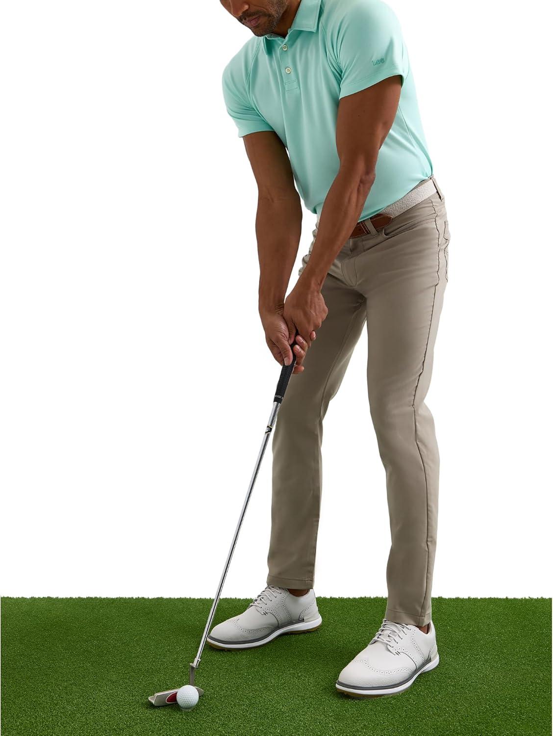 imageLee Mens Golf Series 5Pocket Synthetic Long PantMushroom
