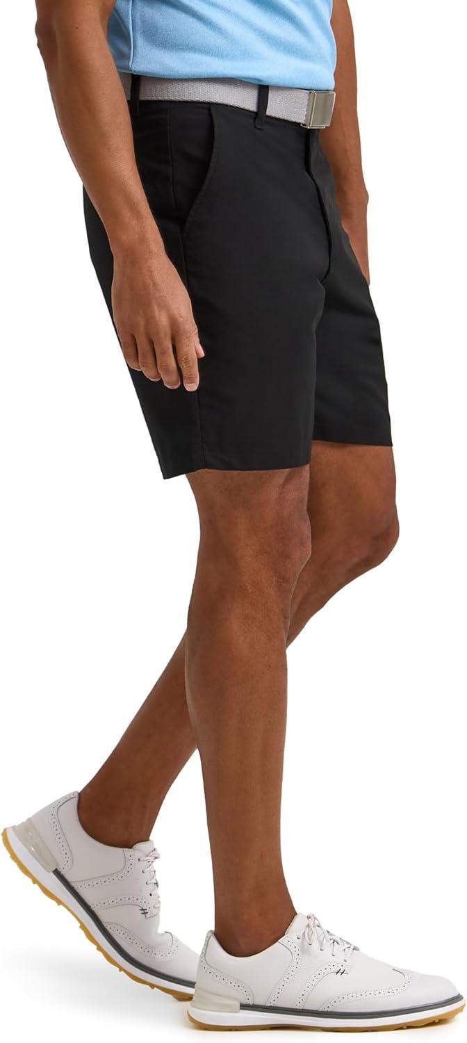 imageLee Mens Golf Series Synthetic Flat Front Chino ShortBlack