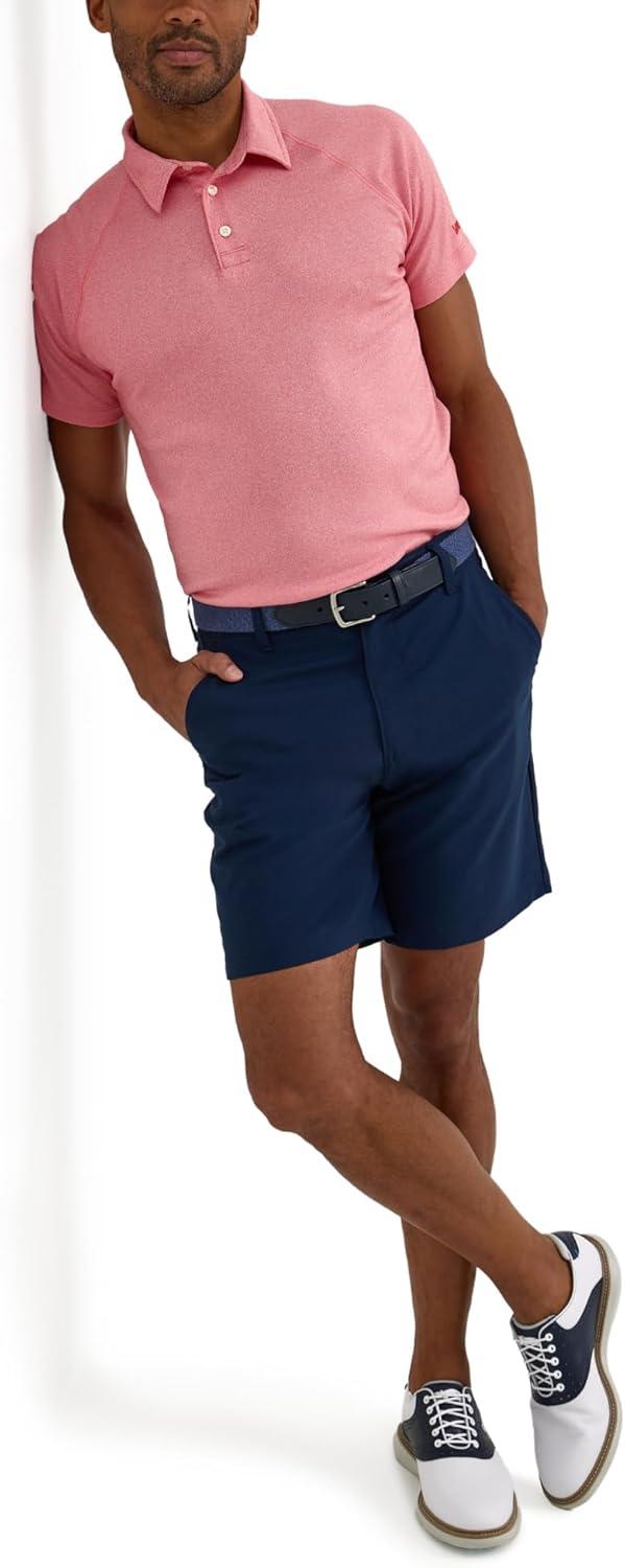 imageLee Mens Golf Series Synthetic Flat Front Chino ShortPeacoat
