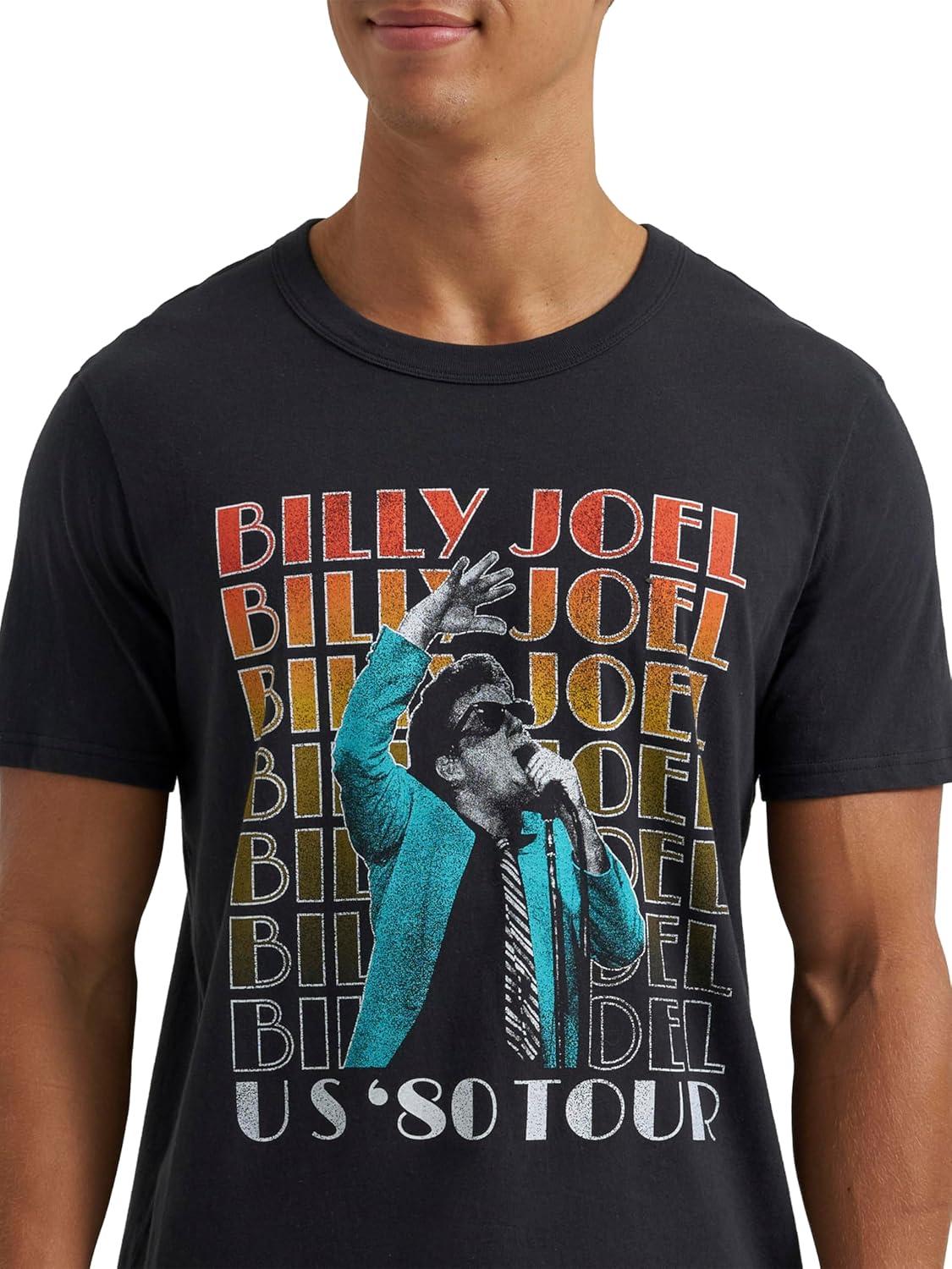 imageLee Mens Jukebox Favorites Graphic TeesBilly Joel Washed Black