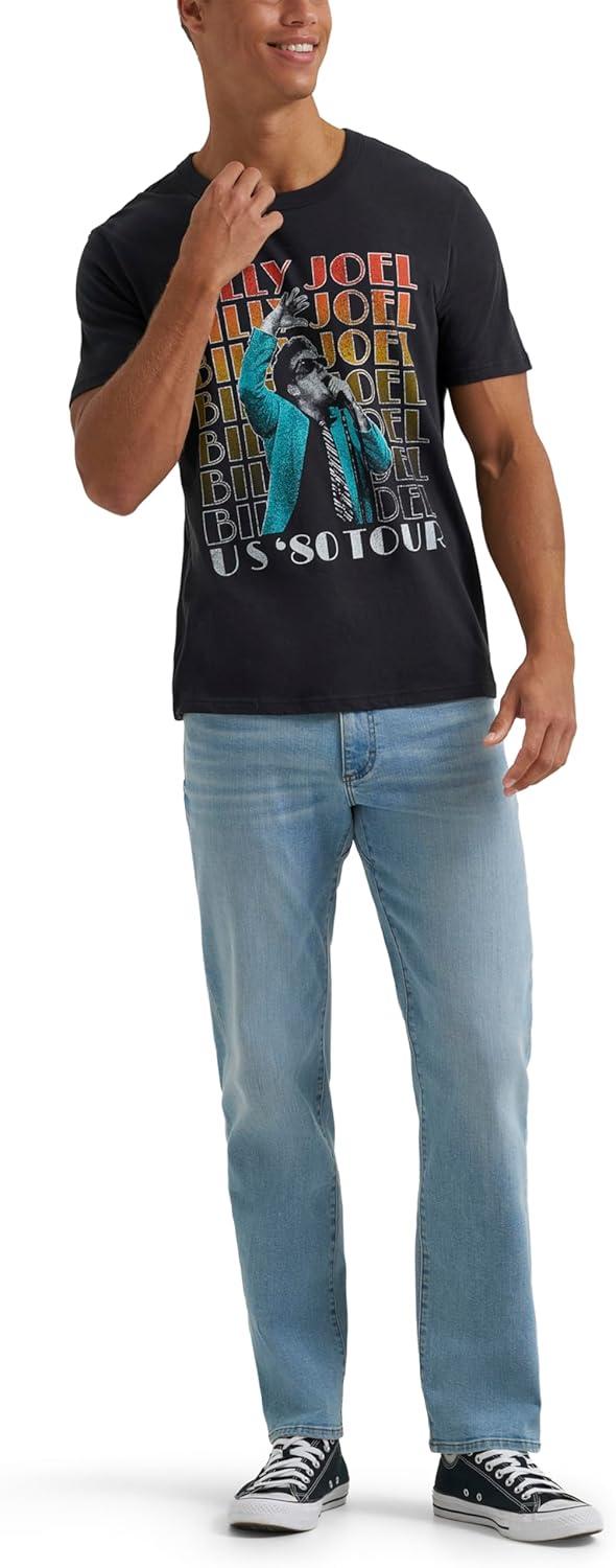 imageLee Mens Jukebox Favorites Graphic TeesBilly Joel Washed Black