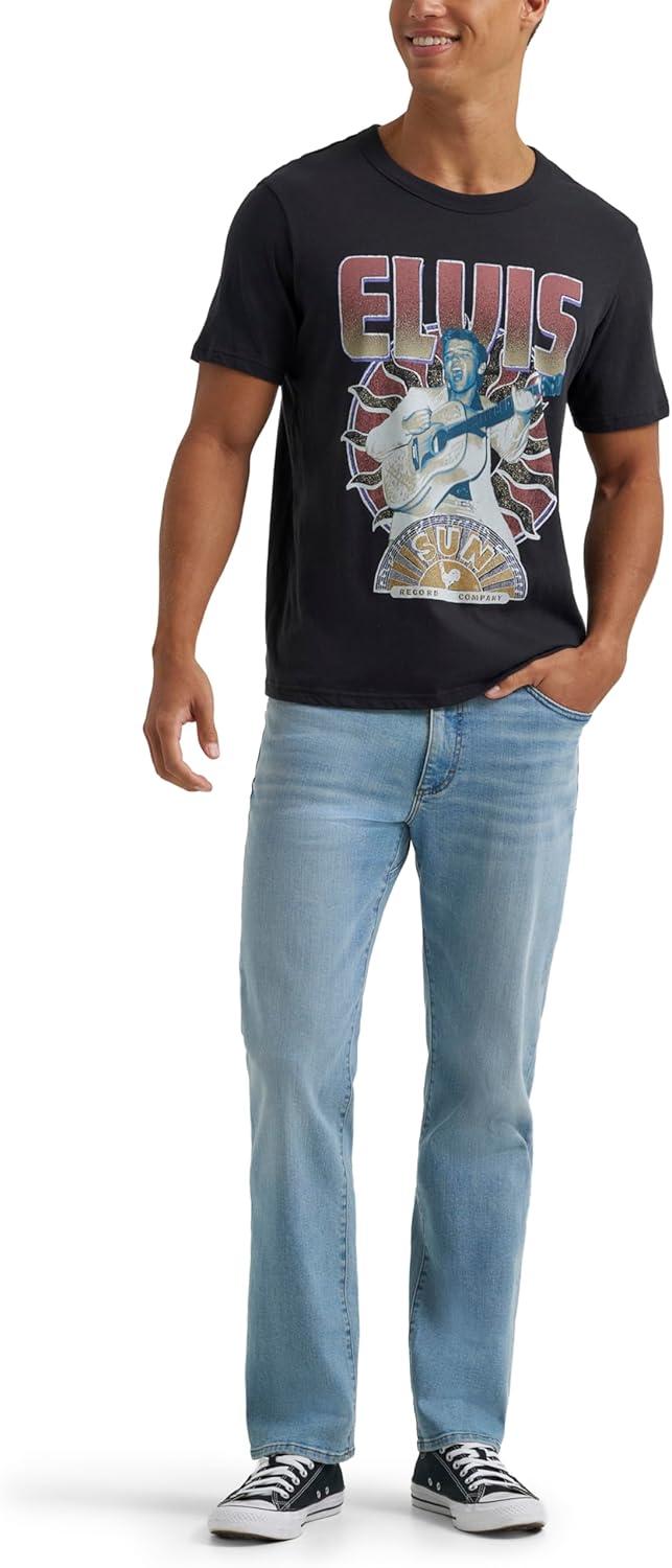imageLee Mens Jukebox Favorites Graphic TeesElvis Washed Black