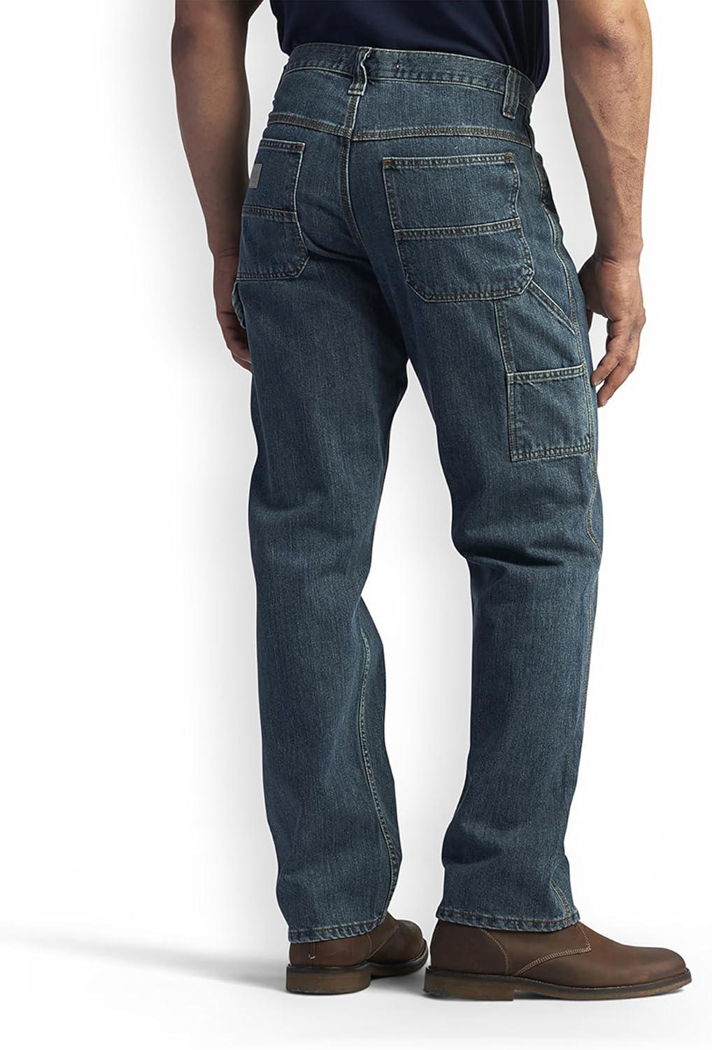 imageLee Mens Loose Fit Straight Leg Carpenter JeanAuthentic Stone