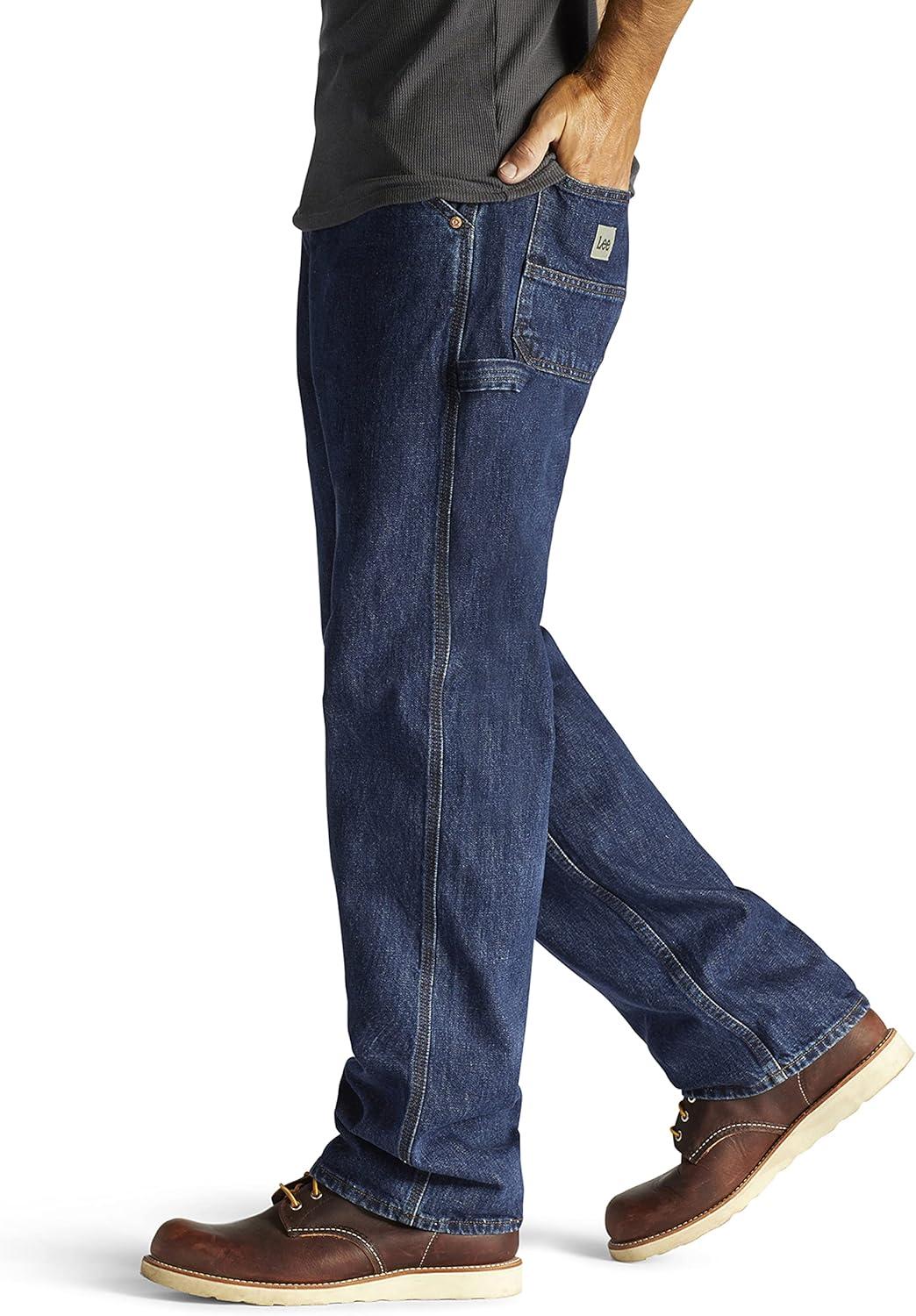 imageLee Mens Loose Fit Straight Leg Carpenter JeanDark Indigo