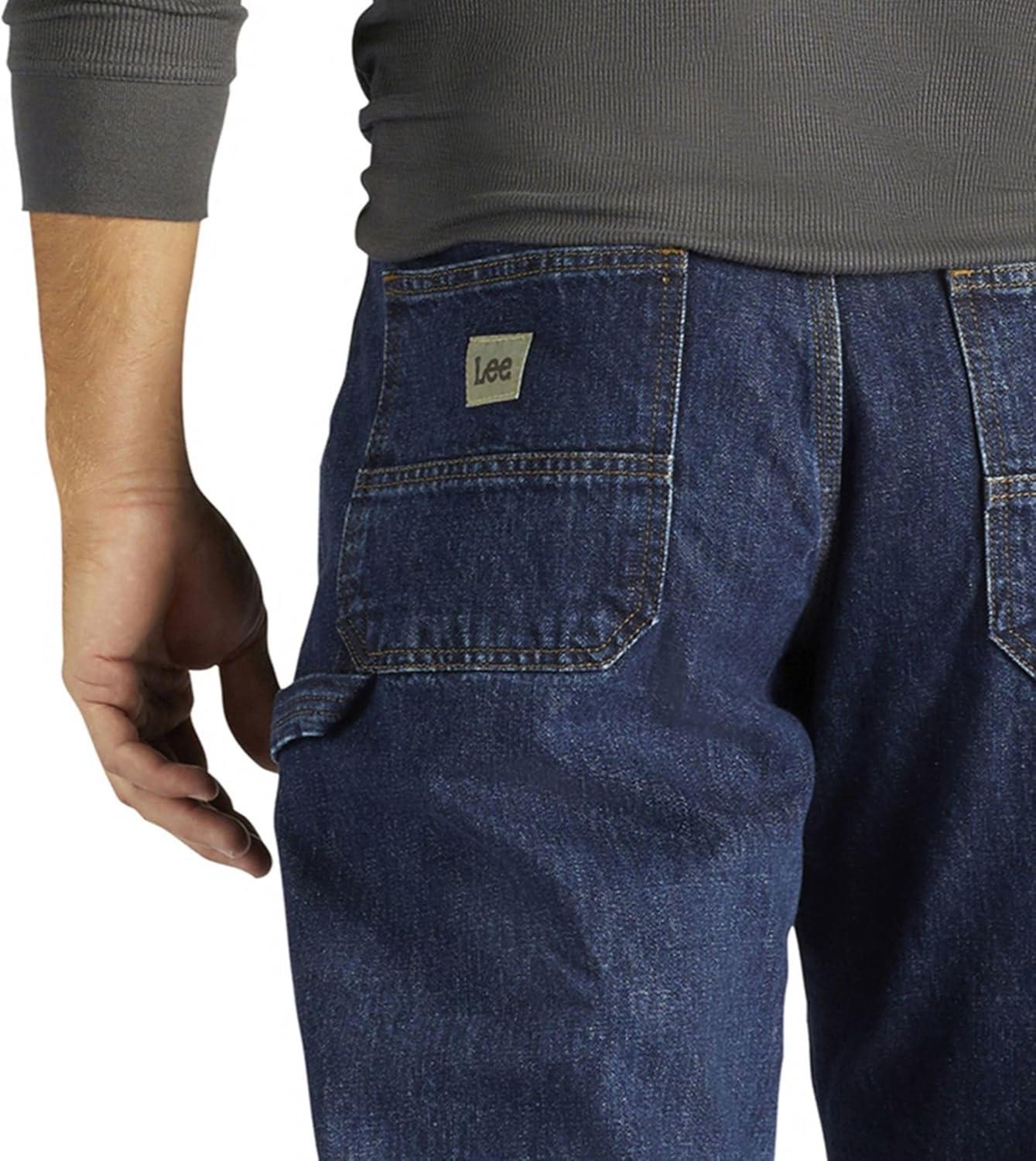 imageLee Mens Loose Fit Straight Leg Carpenter JeanDark Indigo