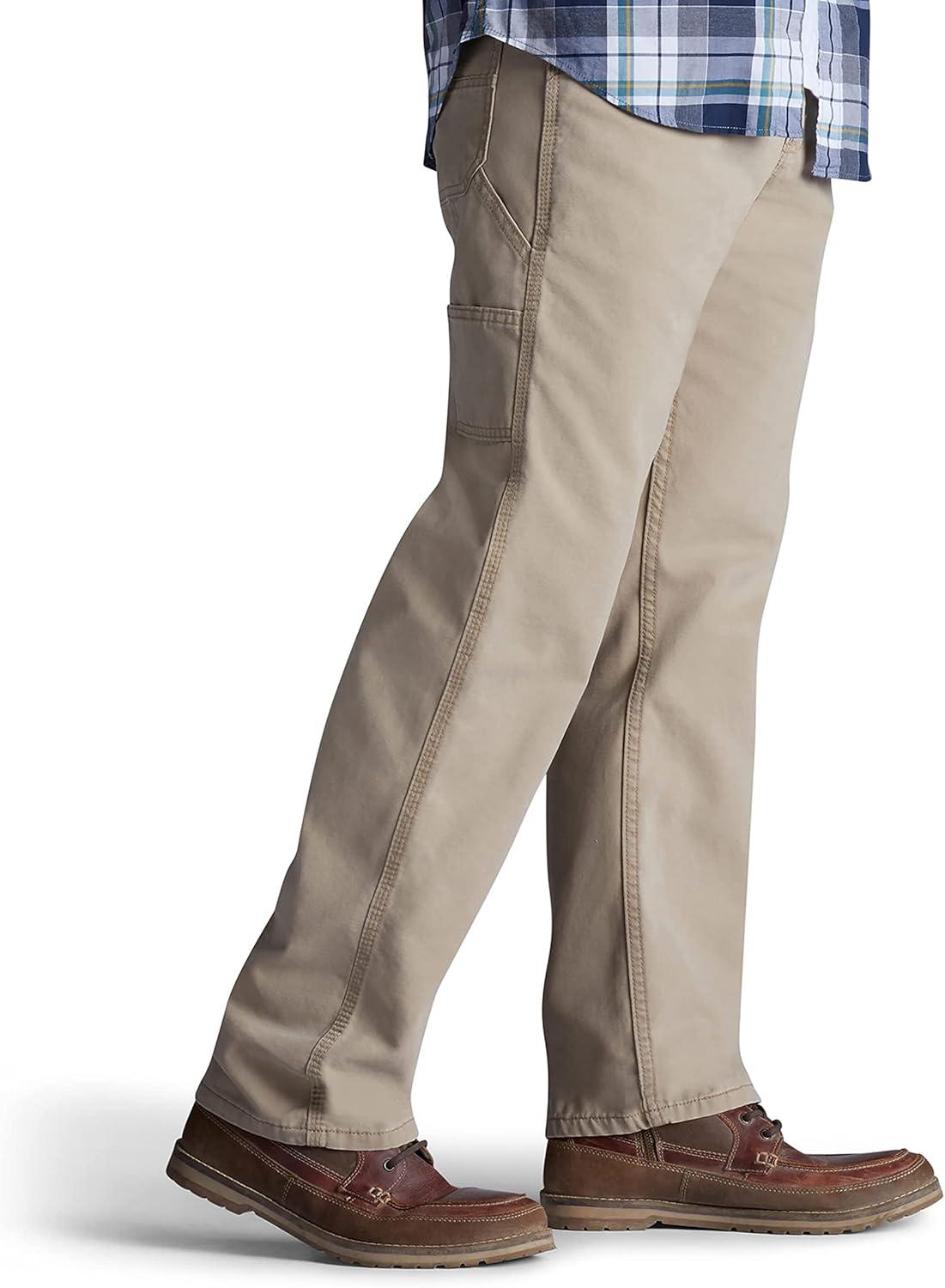 imageLee Mens Loose Fit Straight Leg Carpenter JeanKhaki