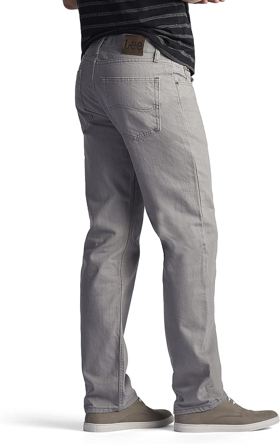 imageLee Mens Regular Fit Straight Leg JeanBattleship Gray