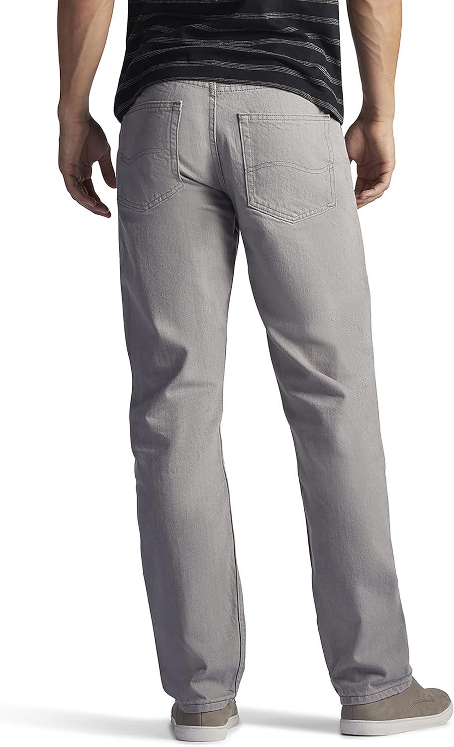 imageLee Mens Regular Fit Straight Leg JeanBattleship Gray