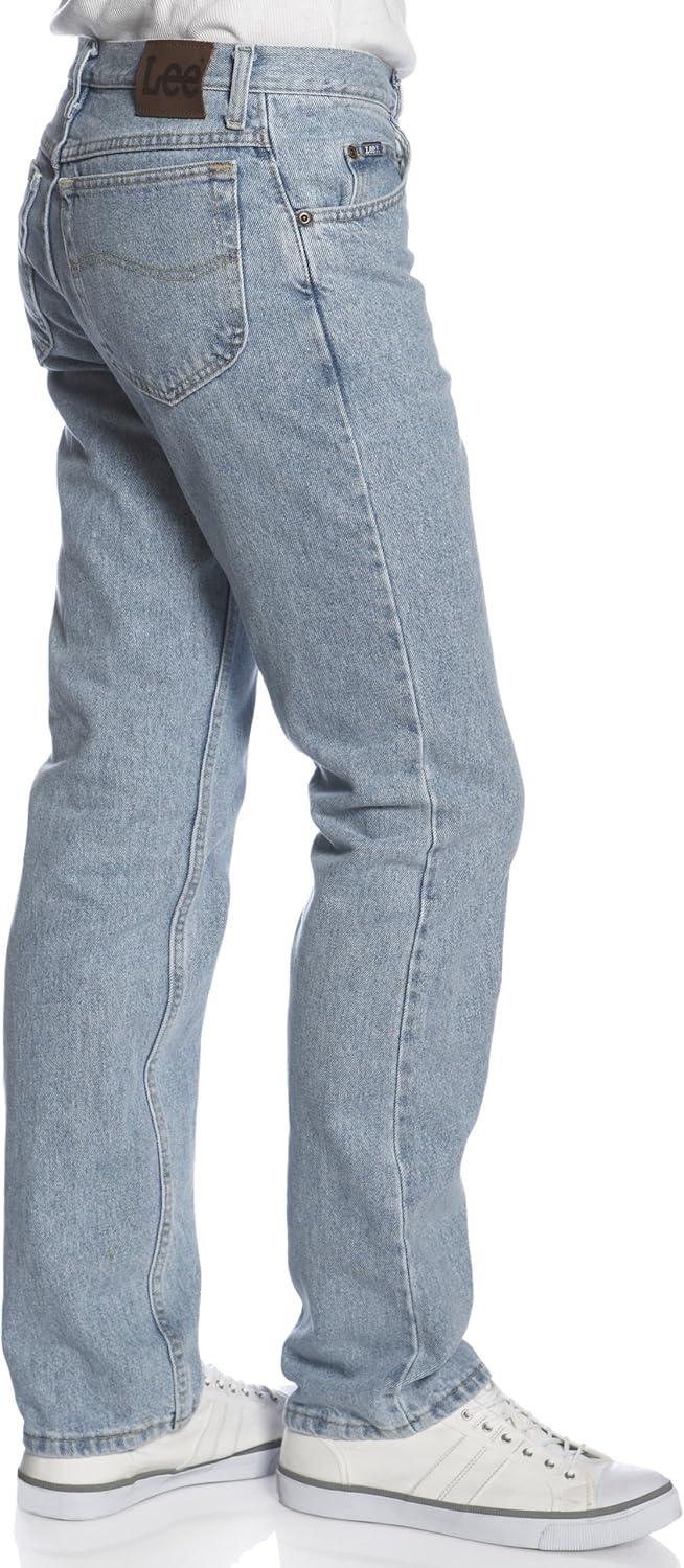 imageLee Mens Regular Fit Straight Leg JeanClassic Stone
