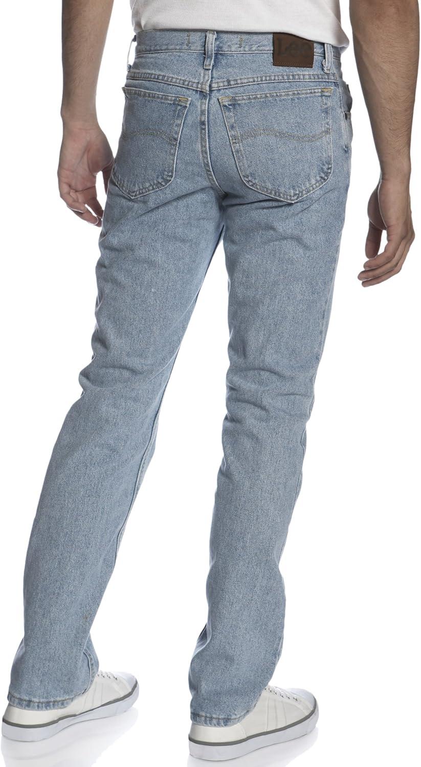 imageLee Mens Regular Fit Straight Leg JeanClassic Stone
