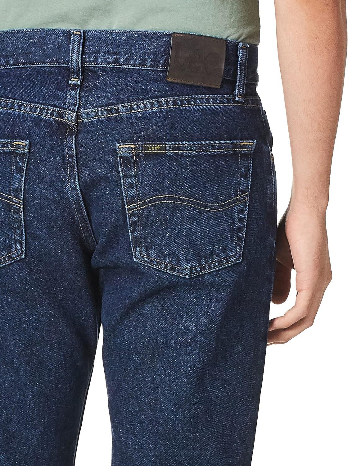 imageLee Mens Regular Fit Straight Leg JeanDark Stone