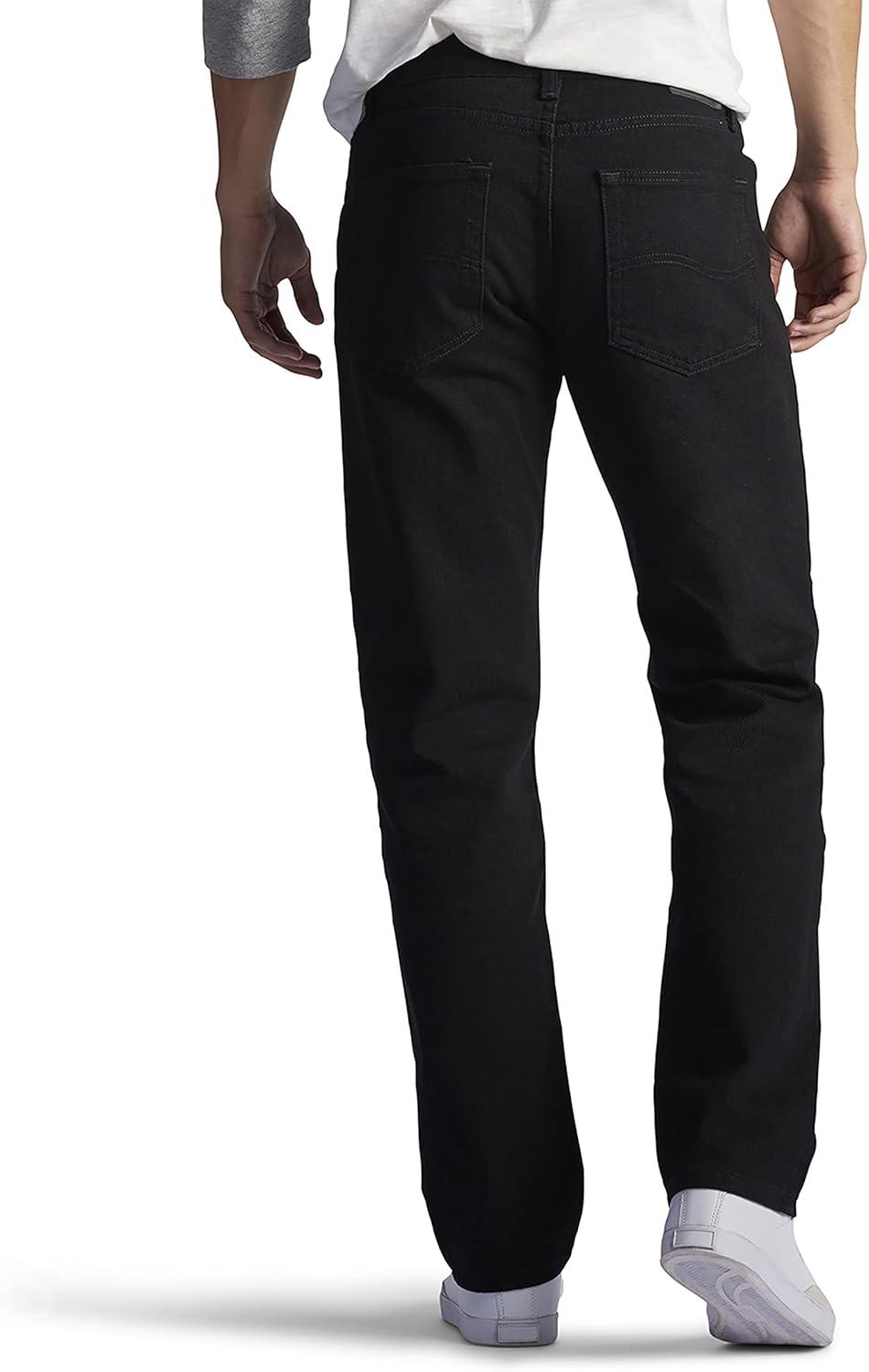 imageLee Mens Regular Fit Straight Leg JeanDouble Black
