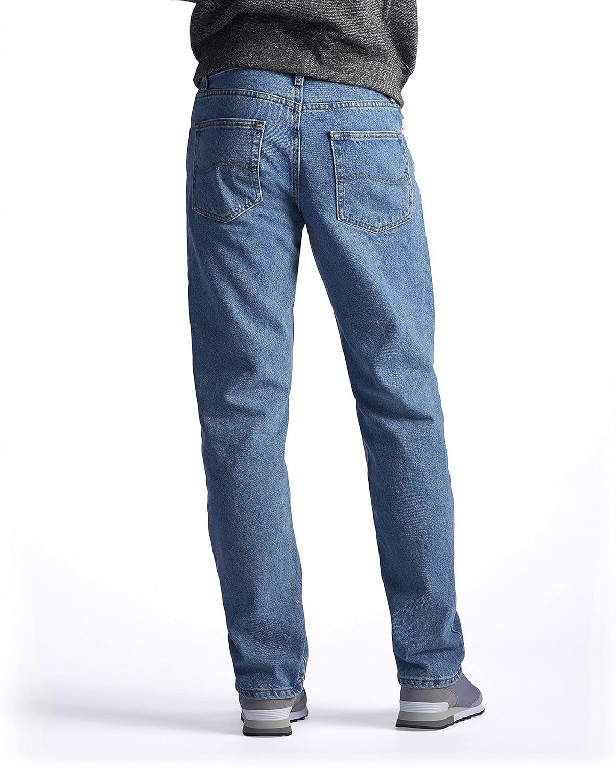 imageLee Mens Regular Fit Straight Leg JeanLight Stone