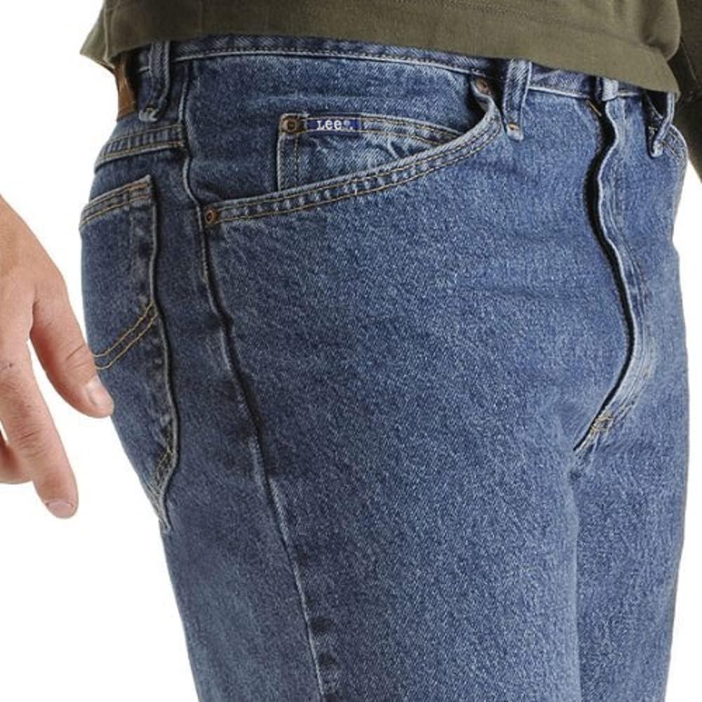 imageLee Mens Regular Fit Straight Leg JeanPepper Prewash