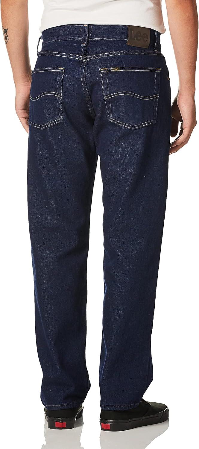 imageLee Mens Regular Fit Straight Leg JeanPepper Prewash