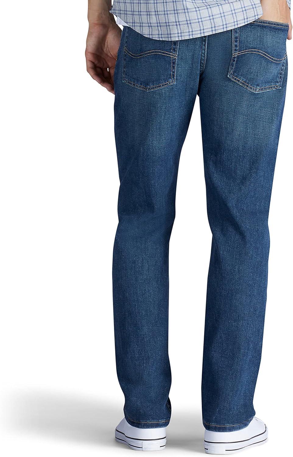 imageLee Mens Regular Fit Straight Leg JeanTitanium