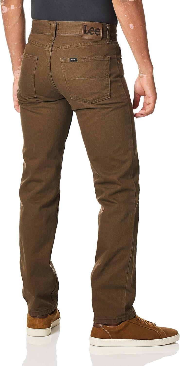 imageLee Mens Regular Fit Straight Leg JeanWalnut