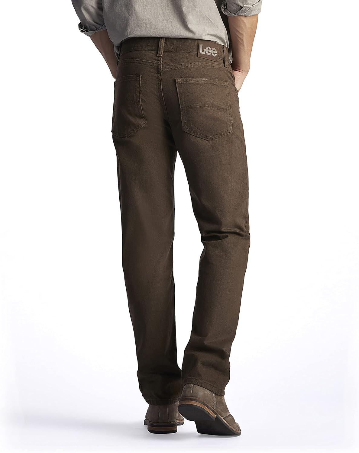 imageLee Mens Regular Fit Straight Leg JeanWalnut