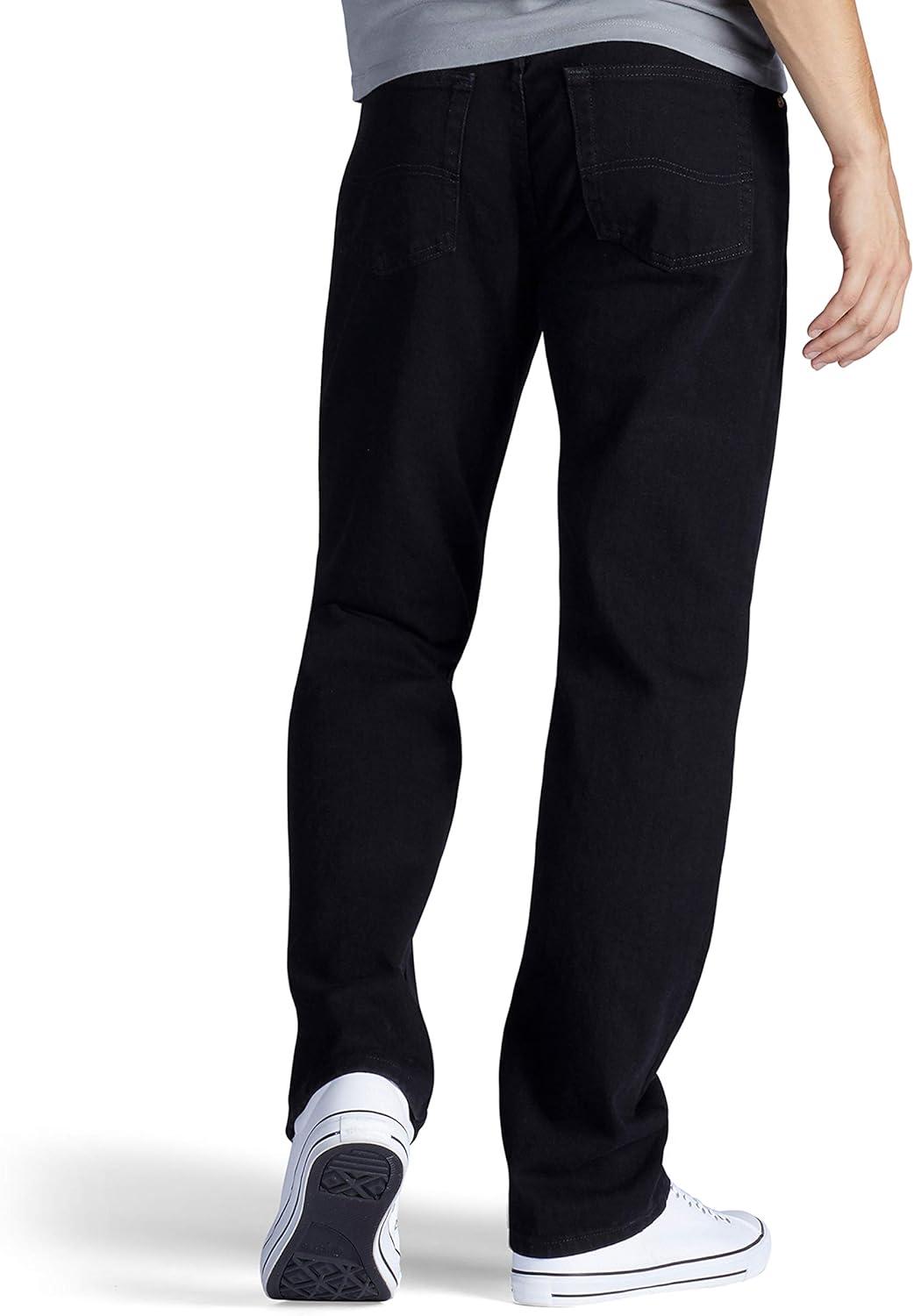 imageLee Mens Relaxed Fit Straight Leg JeanDouble Black