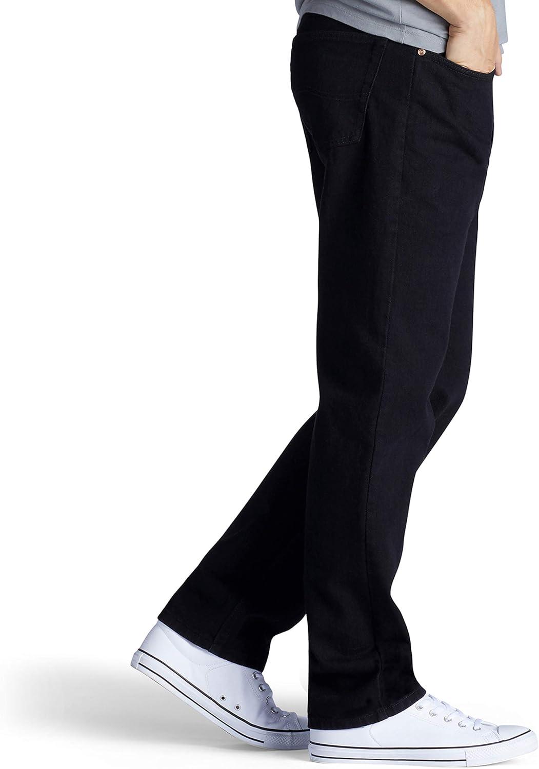 imageLee Mens Relaxed Fit Straight Leg JeanDouble Black