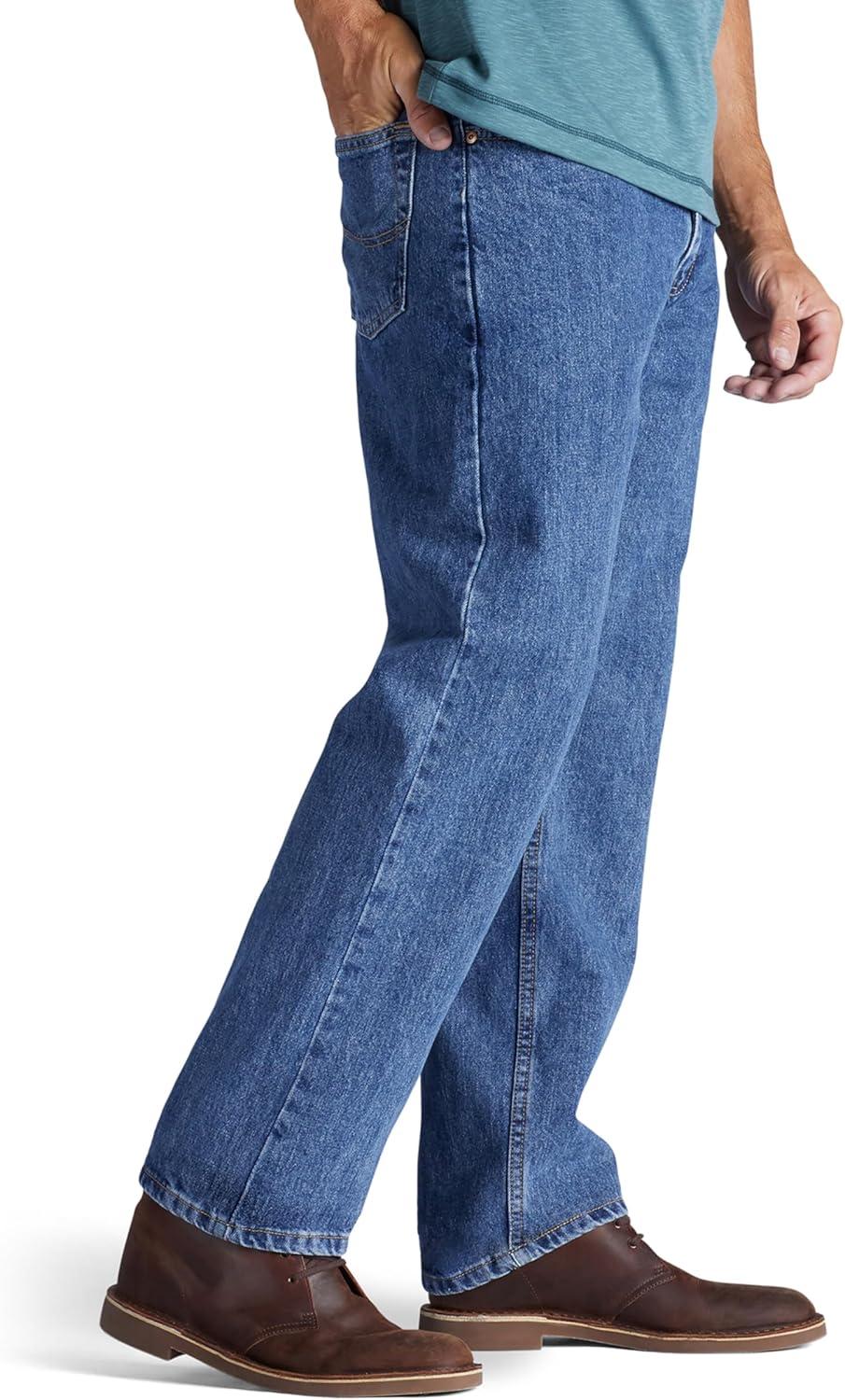 imageLee Mens Relaxed Fit Straight Leg JeanMedium Stone