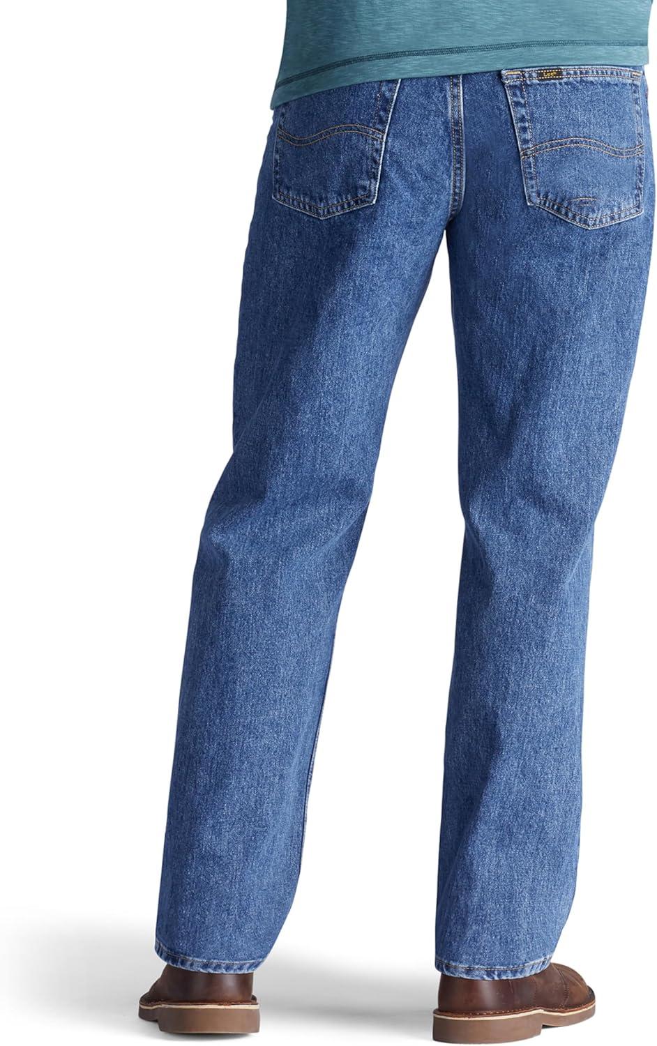 imageLee Mens Relaxed Fit Straight Leg JeanMedium Stone