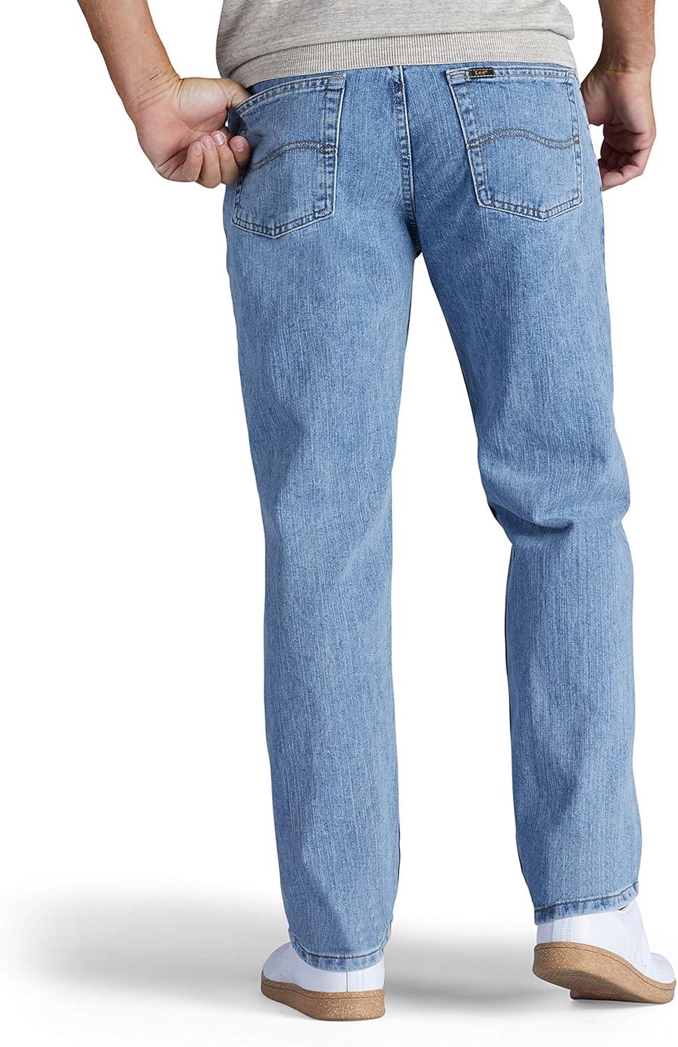 imageLee Mens Relaxed Fit Straight Leg JeanWorn Light