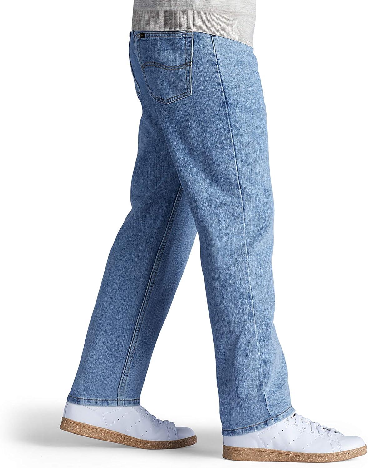 imageLee Mens Relaxed Fit Straight Leg JeanWorn Light