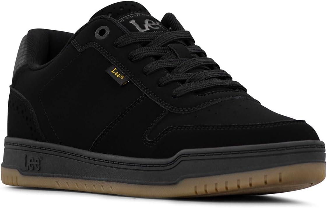imageLee Mens Specter Retro Court Fashion SneakerBlack MonoGum