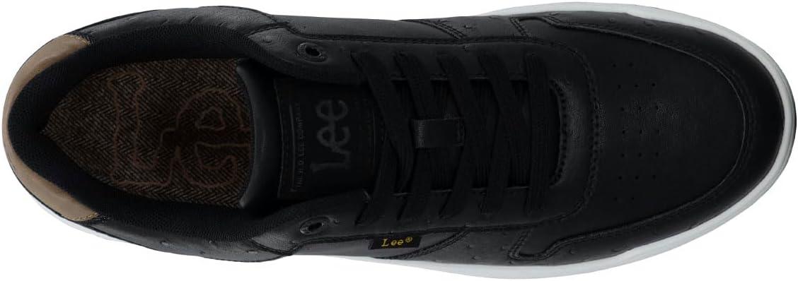imageLee Mens Specter Retro Court Fashion SneakerBlackBlackOstrich