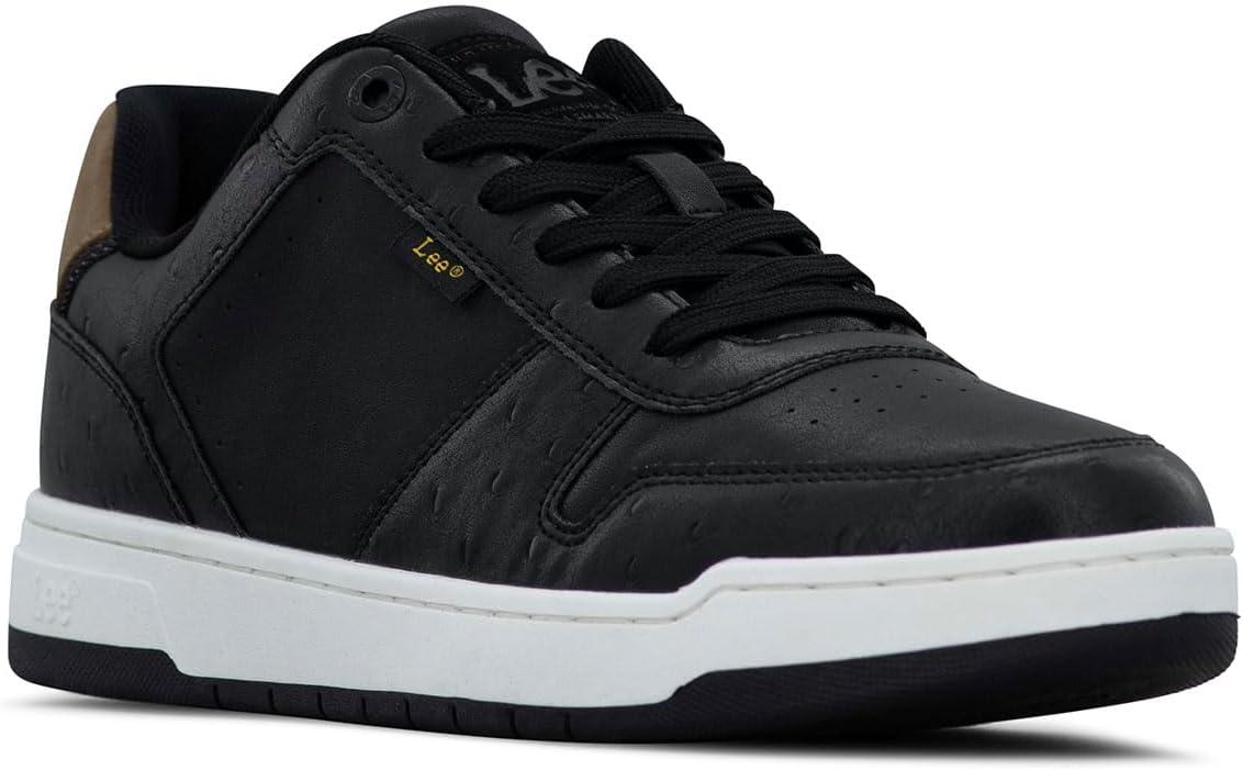 imageLee Mens Specter Retro Court Fashion SneakerBlackBlackOstrich