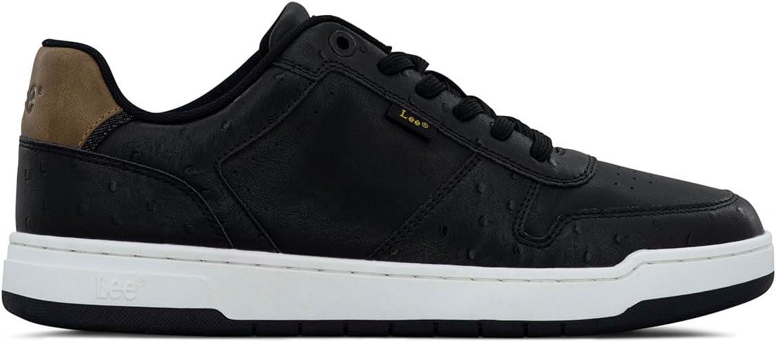 imageLee Mens Specter Retro Court Fashion SneakerBlackBlackOstrich