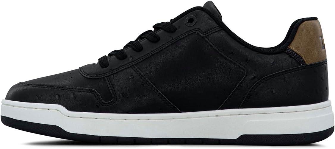 imageLee Mens Specter Retro Court Fashion SneakerBlackBlackOstrich