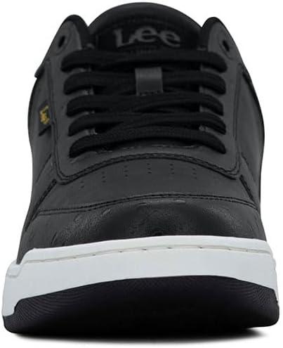 imageLee Mens Specter Retro Court Fashion SneakerBlackBlackOstrich