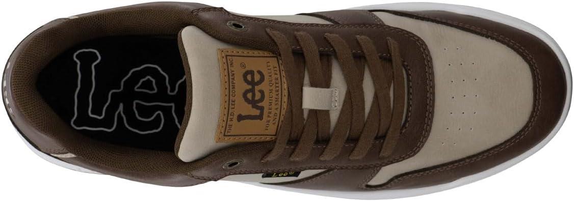 imageLee Mens Specter Retro Court Fashion SneakerBrownPebble