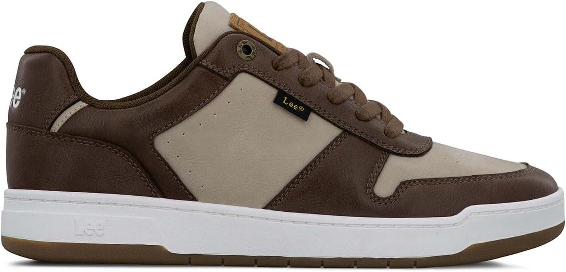 imageLee Mens Specter Retro Court Fashion SneakerBrownPebble