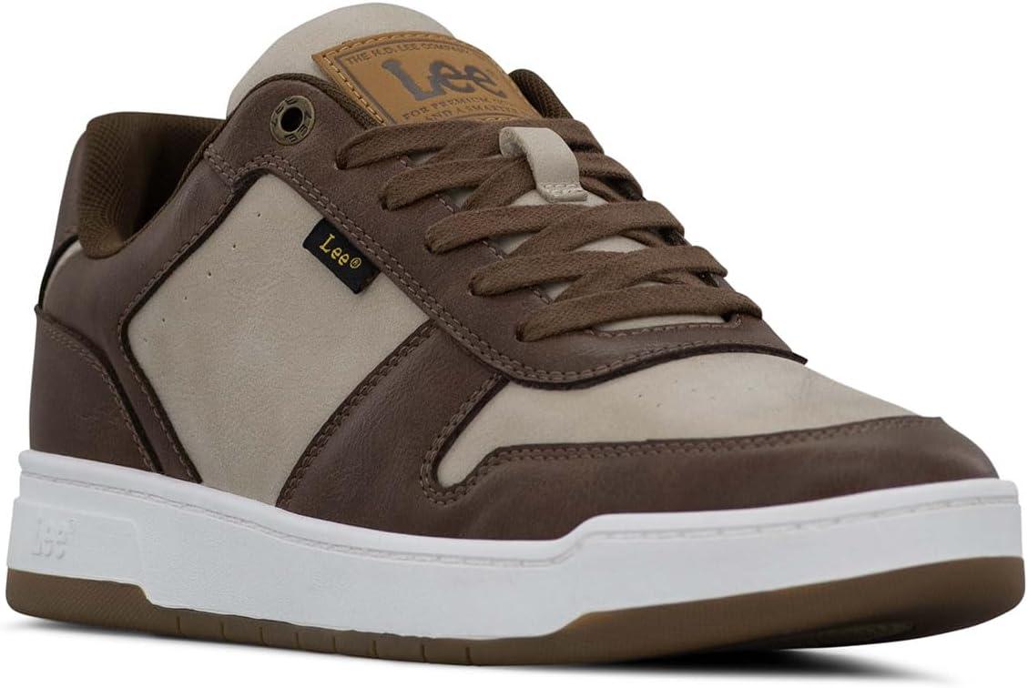 imageLee Mens Specter Retro Court Fashion SneakerBrownPebble