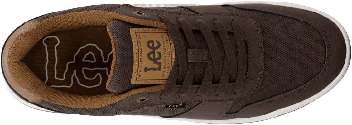 imageLee Mens Specter Retro Court Fashion SneakerChocolateBritish Tan
