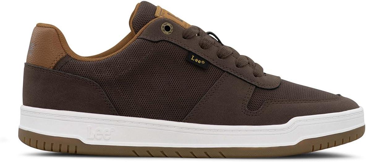 imageLee Mens Specter Retro Court Fashion SneakerChocolateBritish Tan