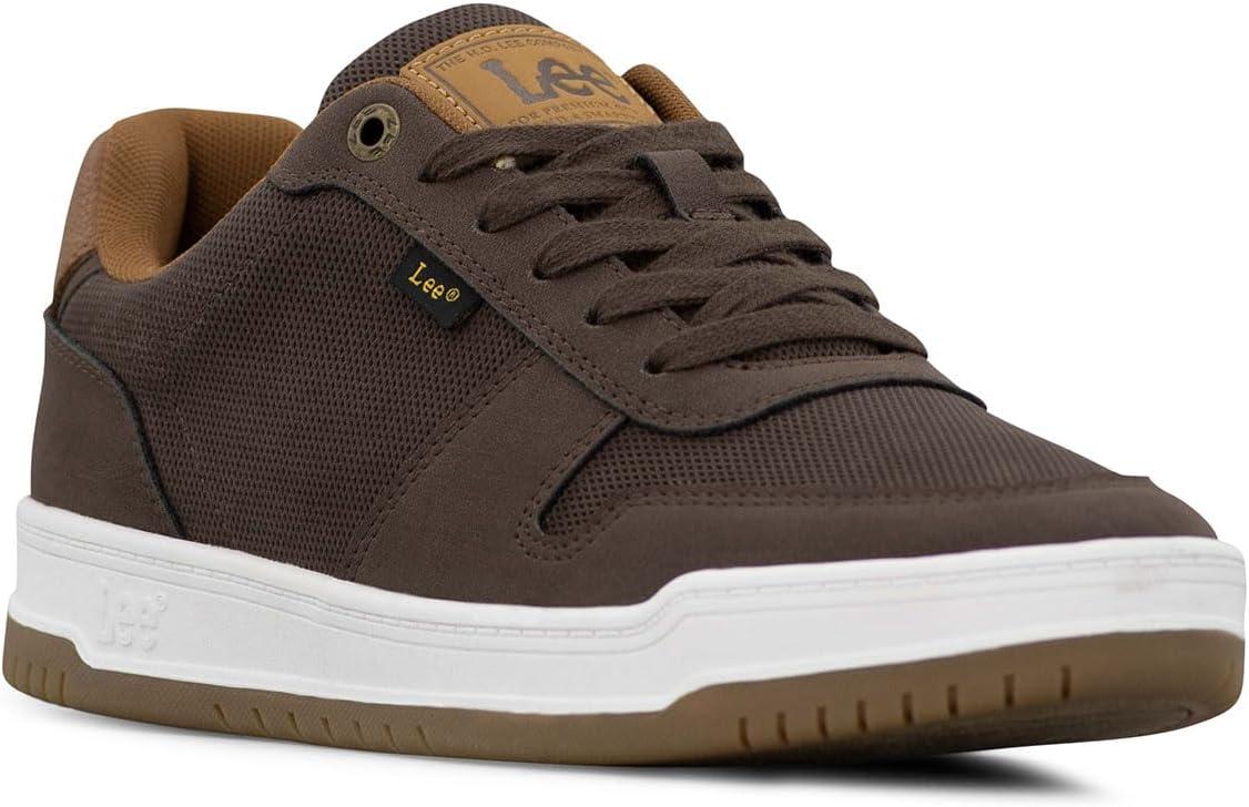 imageLee Mens Specter Retro Court Fashion SneakerChocolateBritish Tan