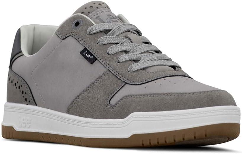imageLee Mens Specter Retro Court Fashion SneakerGreyDark GreySmoke