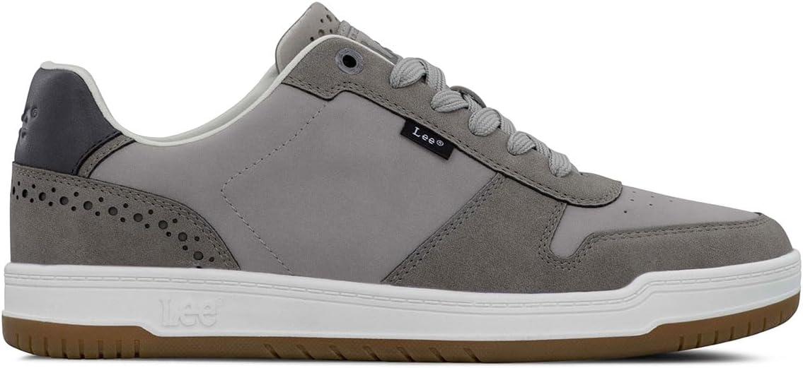 imageLee Mens Specter Retro Court Fashion SneakerGreyDark GreySmoke