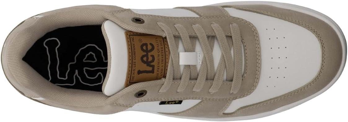 imageLee Mens Specter Retro Court Fashion SneakerPebbleWinter White