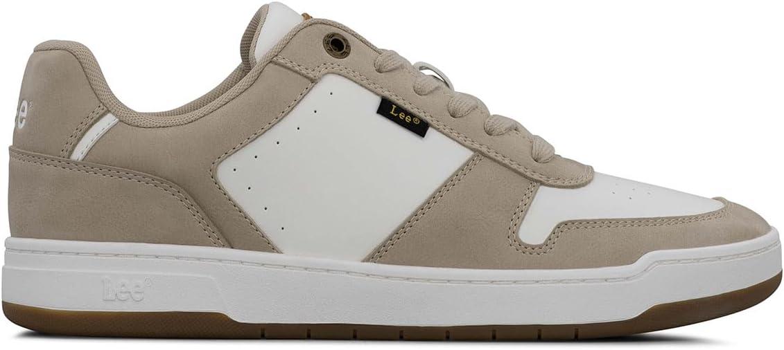 imageLee Mens Specter Retro Court Fashion SneakerPebbleWinter White