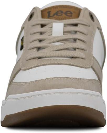 imageLee Mens Specter Retro Court Fashion SneakerPebbleWinter White